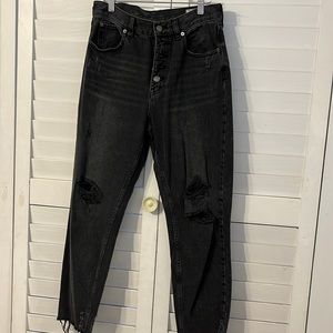 Free people baggy distressed denim